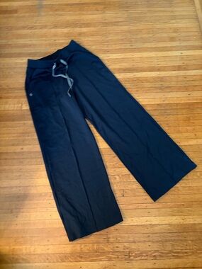 Figs Navy Wide-Leg Joggers with Drawstring